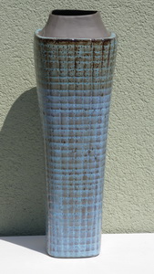 Vase blau/braun