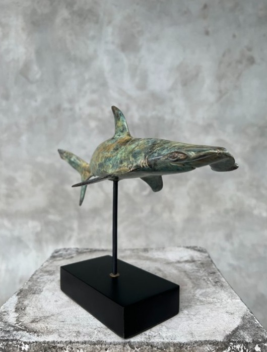 Hammerhai aus Bronze